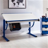 BRÜXXI Moa 118 cm, modrý - Písací stôl