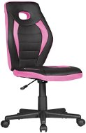 Brüxxi Jurek, synthetic leather, black/pink - Children’s Desk Chair