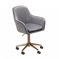 Brüxxi Silen, velvet, grey - Office Chair