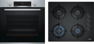 BOSCH HBA534ES0 + BOSCH POH6B6B10 - Oven & Cooktop Set