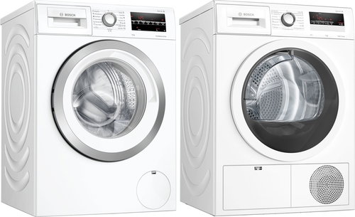 BOSCH WAU28T62BY + BOSCH WTH85202BY - Washer Dryer Set - Main image