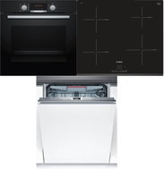 BOSCH HBA174EA0 + BOSCH PUE631BB1E + BOSCH SMV4ECX14E - Oven, Cooktop & Diswasher Set