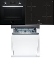 BOSCH HBF153EB0 + BOSCH PUE631BB1E + BOSCH SMV4ECX14E - Oven, Cooktop & Diswasher Set