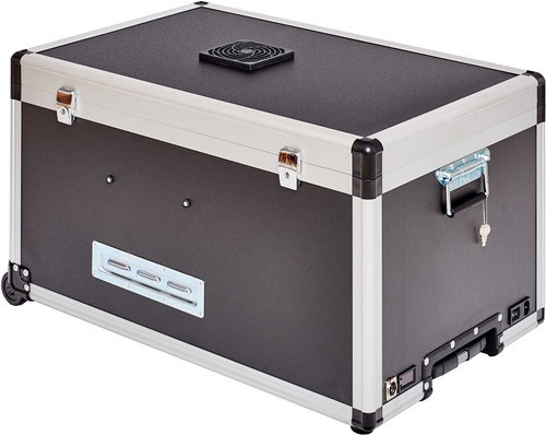 BScom Trolley for 16 Tablets (made to measure), 16x 230V Sockets - Rechargeable Storage - Main image