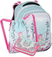 BAGMASTER Lumi 23 B malý školní set pro prvňáčky - květinová víla - School Set