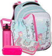 BAGMASTER Lumi 23 B velký školní set pro prvňáčky - květinová víla - School Set