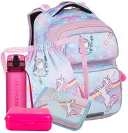BAGMASTER Dopi 23 A velký školní set pro prvňáčky - jednorožec - School Set