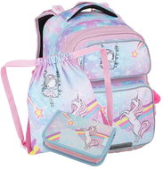 BAGMASTER Dopi 23 A malý školní set pro prvňáčky - jednorožec - School Set