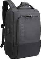BESTLIFE Neoton 15.6", fekete/szürke - Laptop hátizsák
