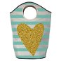 Butter Kings Multifunctional Laundry Bag, Gold Heart - Laundry Basket