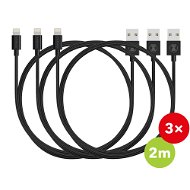 Eternico AluCore Lightning 2m black (3pcs) - Data Cable
