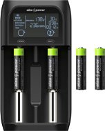 AlzaPower USB Battery Charger AP250B + Rechargeable HR03 (AAA) 1000 mAh 4ks - Nabíjačka batérií