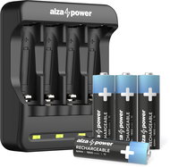 AlzaPower SET AP410-A Battery Charger + Rechargeable battery HR6 (AA) 1800 mAh 4pcs - Battery Charger
