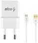 AlzaPower Smart Charger 2.1A bílá + Core Micro USB 1m bílý - Set