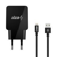 AlzaPower Q100 Quick Charge 3.0 + AlzaPower AluCore Lightning MFi 1m fekete - Töltő adapter
