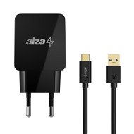 AlzaPower Q100 Quick Charge 3.0 + AlzaPower Core USB-C 3.2 Gen 1, 1m fekete - Töltő adapter