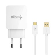 AlzaPower Q100 Quick Charge 3.0 + AlzaPower Core USB-C 3.2 Gen 1, 1m bílý - Nabíjačka do siete
