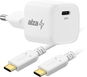 AlzaPower G320C Fast Charge 35W bílá + Core USB-C 2.0 60W 1m bílý - Nabíječka do sítě