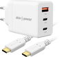 AlzaPower G610CCA Fast Charge 67W bílá + Core USB-C 2.0 100W 2m bílý - Nabíječka do sítě