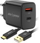 AlzaPower A101CA Fast Charge 20W černá + Core USB-C 2.0 1m černý - Nabíječka do sítě