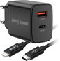 AlzaPower A101CA Fast Charge 20 W čierna + Core Lightning MFi 1 m čierny - Nabíjačka do siete