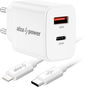 AlzaPower A101CA Fast Charge 20W bílá + Core Lightning MFi 1m bílý - Nabíječka do sítě