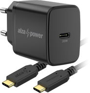 AlzaPower A110C Fast Charge 20W černá + Core USB-C 2.0 60W 1m černý - Nabíječka do sítě