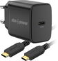 AlzaPower A110C Fast Charge 20W černá + Core USB-C 2.0 60W 1m černý - Nabíječka do sítě