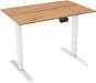 AlzaErgo Table ET1 NewGen biely + doska TTE-01 140 × 80 cm bambusová - Výškovo nastaviteľný stôl