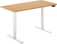 AlzaErgo Table ET1 NewGen white + top 120×80 cm bamboo rounded - Height Adjustable Desk