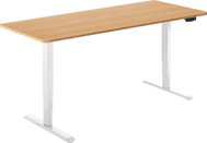 AlzaErgo Table ET1 NewGen white + top 160×80 cm bamboo rounded - Height Adjustable Desk