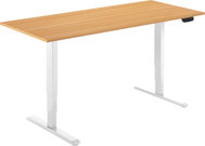 AlzaErgo Table ET1 NewGen white + top 140×80 cm laminated oak - Height Adjustable Desk