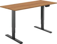 AlzaErgo Table ET1 NewGen černý + deska TTE-01 140x80cm bambusová - Výškově nastavitelný stůl