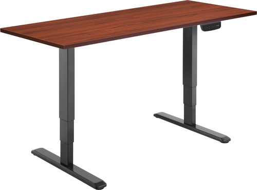 AlzaErgo Tisch ET1 NewGen schwarz + Tischplatte TTE-03 160x80cm braun furniert - Höhenverstellbarer Tisch - Hauptbild