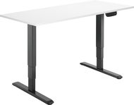 AlzaErgo Table ET1 NewGen čierny + doska TTE-01 140 × 80 cm biely laminát - Výškovo nastaviteľný stôl