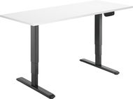 AlzaErgo Table ET1 NewGen černý + deska TTE-03 160x80cm bílý laminát - Výškově nastavitelný stůl