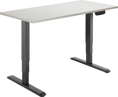 AlzaErgo Table ET1 NewGen černý + deska TTE-12 120x80cm bílá dýha - Výškově nastavitelný stůl - Hlavní obrázek
