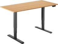 AlzaErgo Table ET1 NewGen black + 120×80 cm bamboo top - Height Adjustable Desk