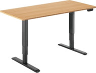 AlzaErgo Table ET1 NewGen black + board 120×80 cm bamboo rounded - Height Adjustable Desk