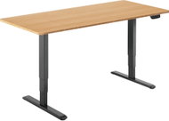 AlzaErgo Table ET1 NewGen black + top 140×80 cm bamboo rounded - Height Adjustable Desk