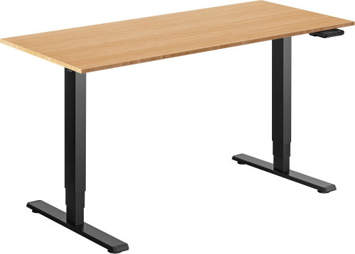 AlzaErgo Table ET1 Essential black + bamboo top 140×80 cm Main image AlzaErgo Table ET1 Essential black + bamboo top 140×80 cm - Height Adjustable Desk - Main image