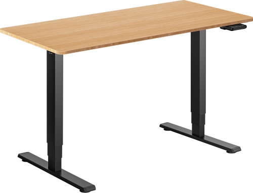 AlzaErgo Table ET1 Essential black + 120×80 cm bamboo rounded top Main image AlzaErgo Table ET1 Essential black + 120×80 cm bamboo rounded top - Height Adjustable Desk - Main image