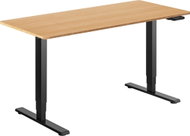 AlzaErgo Table ET1 Essential black + top 140×80 cm bamboo rounded - Height Adjustable Desk