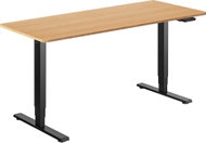AlzaErgo Table ET1 Essential black + board 160×80 cm bamboo rounded - Height Adjustable Desk