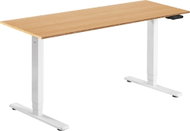 AlzaErgo Table ET1 Essential white + top 160×80 cm bamboo - Height Adjustable Desk