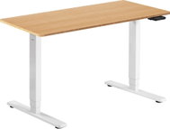 AlzaErgo Table ET1 Essential white + top 120×80 cm bamboo rounded - Height Adjustable Desk
