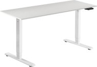 AlzaErgo Table ET1 Essential white + top 160×80 cm laminated white oak - Height Adjustable Desk