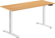 AlzaErgo Table ET1 Essential white + top 160×80 cm laminated oak - Height Adjustable Desk