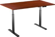 Výškovo nastaviteľný stôl AlzaErgo Table ET2 čierny + doska TTE-01 140 × 80 cm lamino gaštan - Výškově nastavitelný stůl