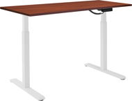 AlzaErgo Table ET2 White + Top TTE-12 120x80cm Brown Veneer - Height Adjustable Desk